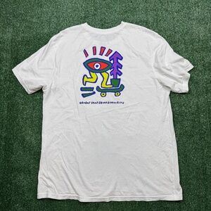 Element Graphic T Shirt Men's Size XL White Short Sleeve Skateboarding Tee Skate